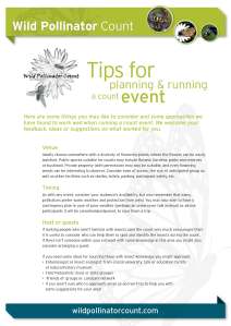 Tips for planning and running a count event